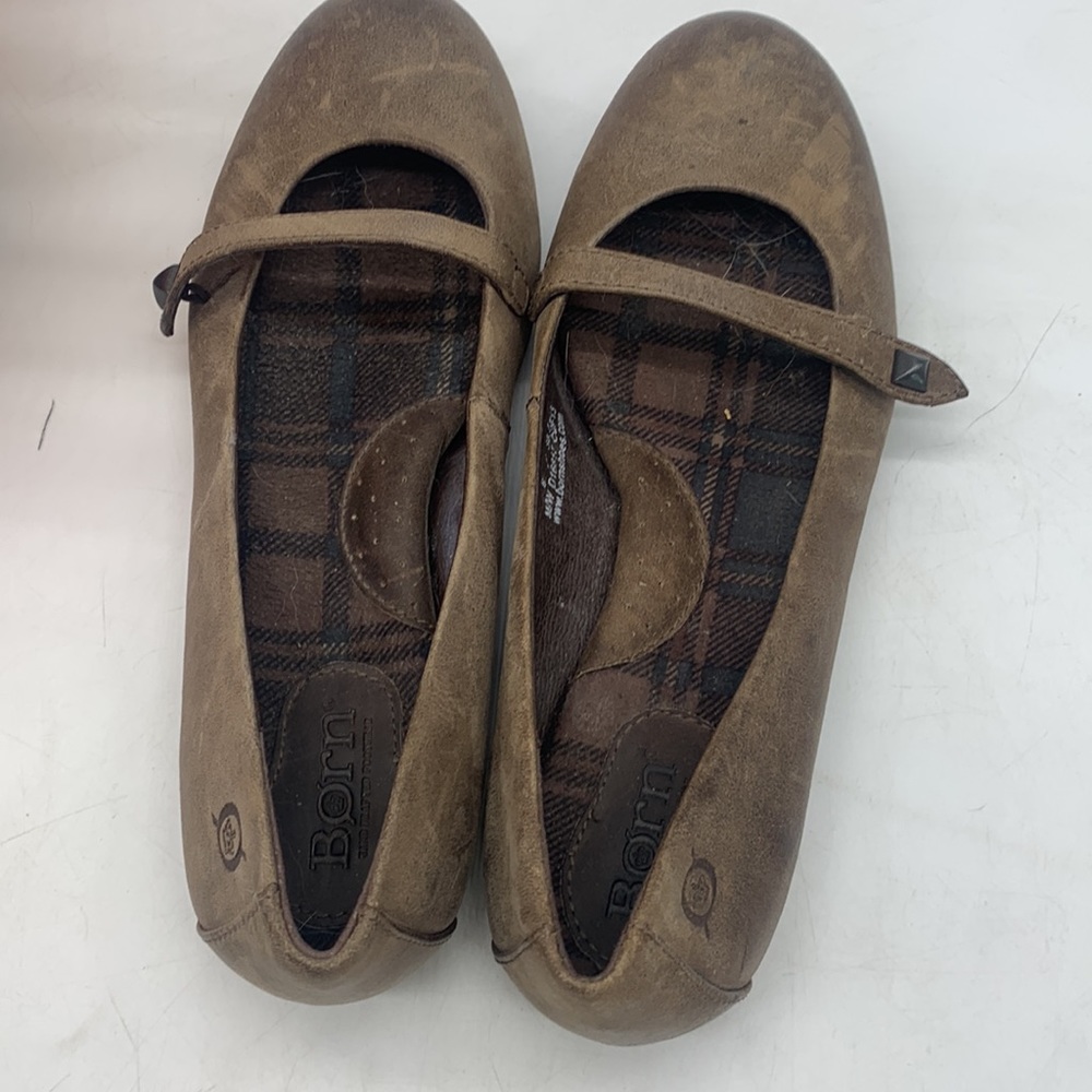 Born Light Brown Leather Ballet Flats Size 6 BFL5210C - Picture 7 of 9